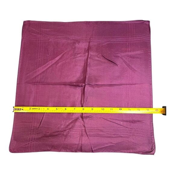 Pocket Scarf Plum Red Silk Scarf Wine Macclesfield England Pocket Handkerchief - Picture 3 of 7